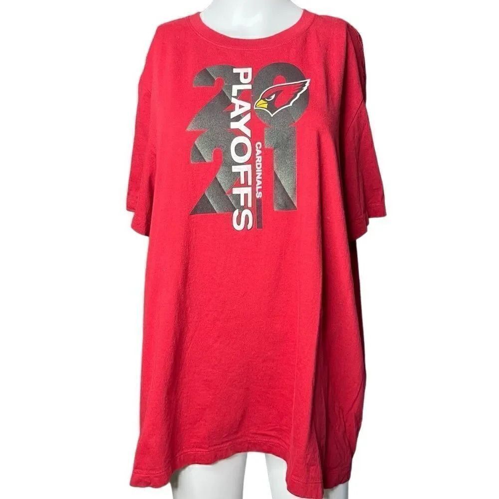 Nike Az Cardinals 2021 Playoffs Short Sleeve Graphic Tee Red Size Large